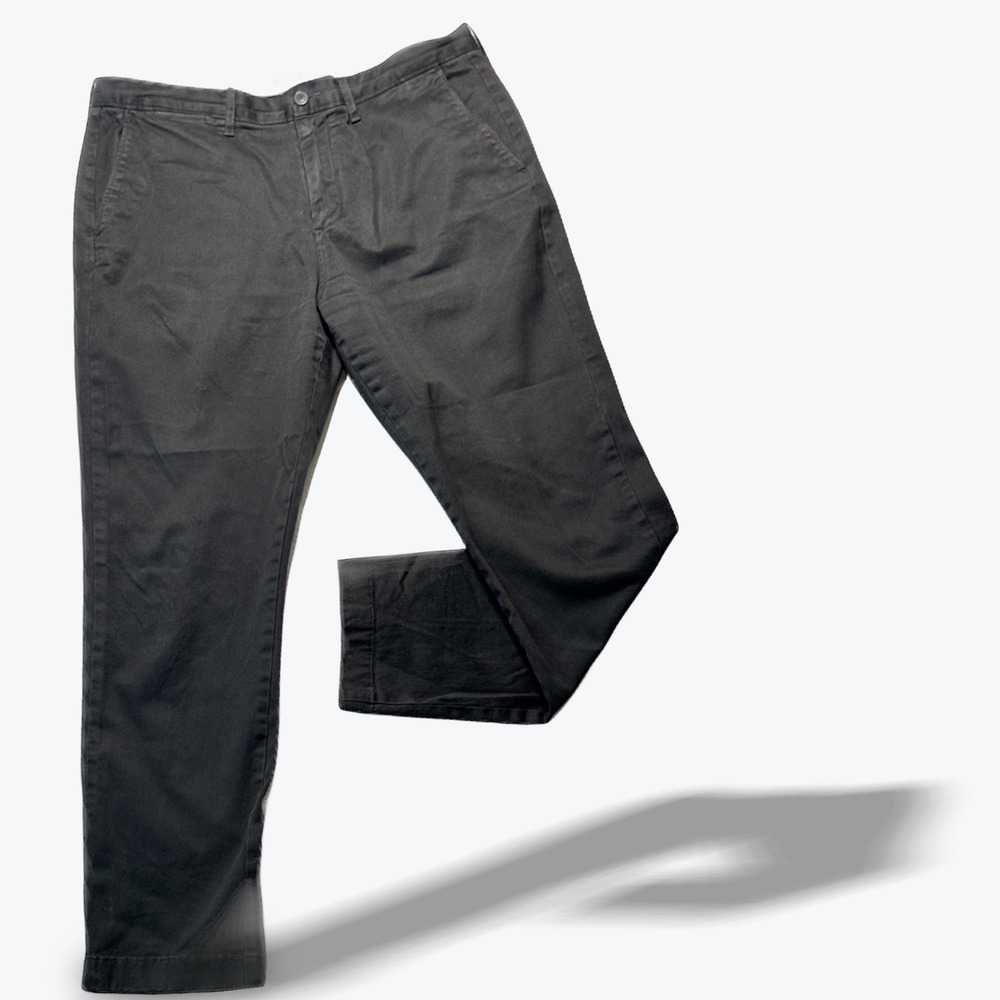 J Crew Chino Pants Black Mens 34x30 Stretch Cotton Blend Casual Trousers Flat